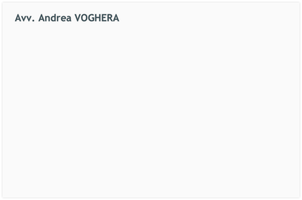 Avv. Andrea VOGHERA
